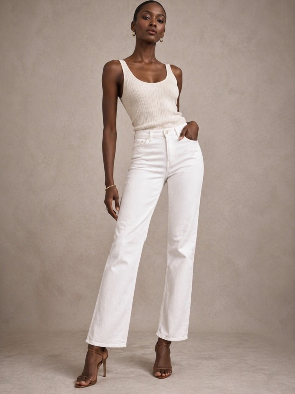 Michael Kors White flare leg Jeans Size 12